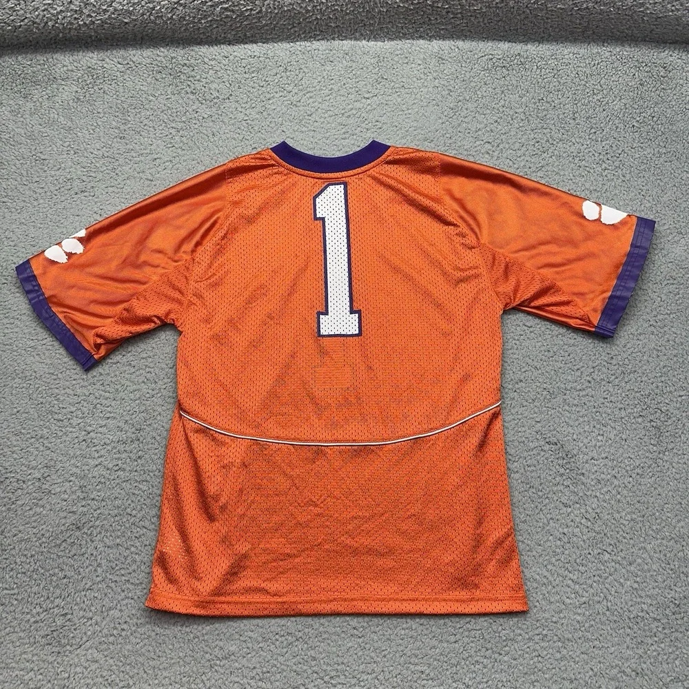 Nike Team Clemson University Tigers Orange #1 Youth Medium Home Football Jersey